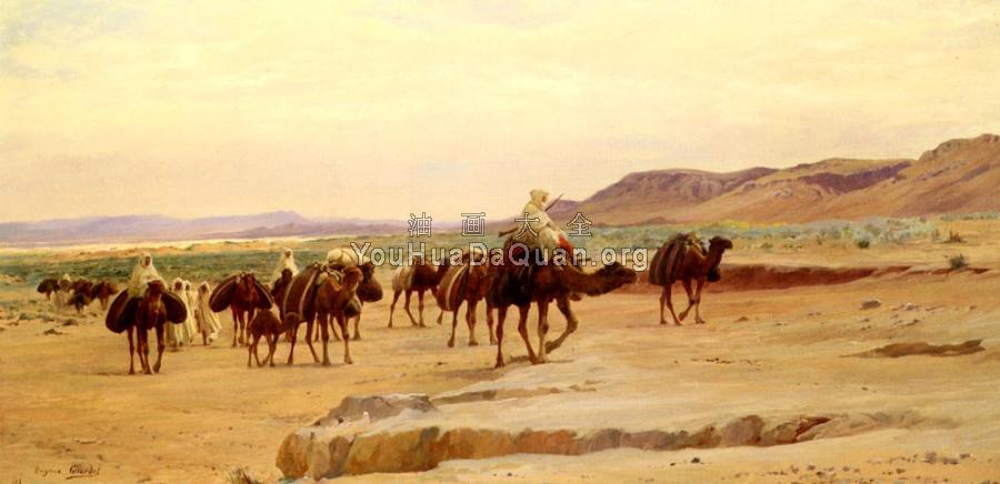 Caravanes De Sel Dans Le Desert - 尤金·亚历克·吉卡德特